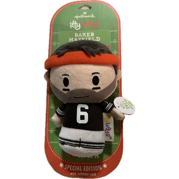 New HALLMARK ITTY BITTYS Baker Mayfield #6 Cleveland Browns Special Edition 2021 - Picture 1 of 7